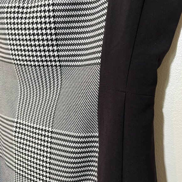 NWT H&M Sleeveless Midi Houndstooth-paneled Sheath Dress, Size 12 - Picture 7 of 15